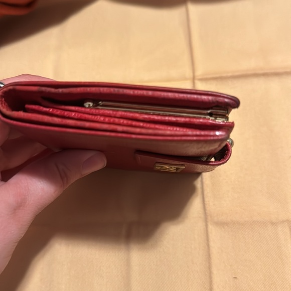 Celine Red Kisslock and Snap Wallet - Picture 4 of 8